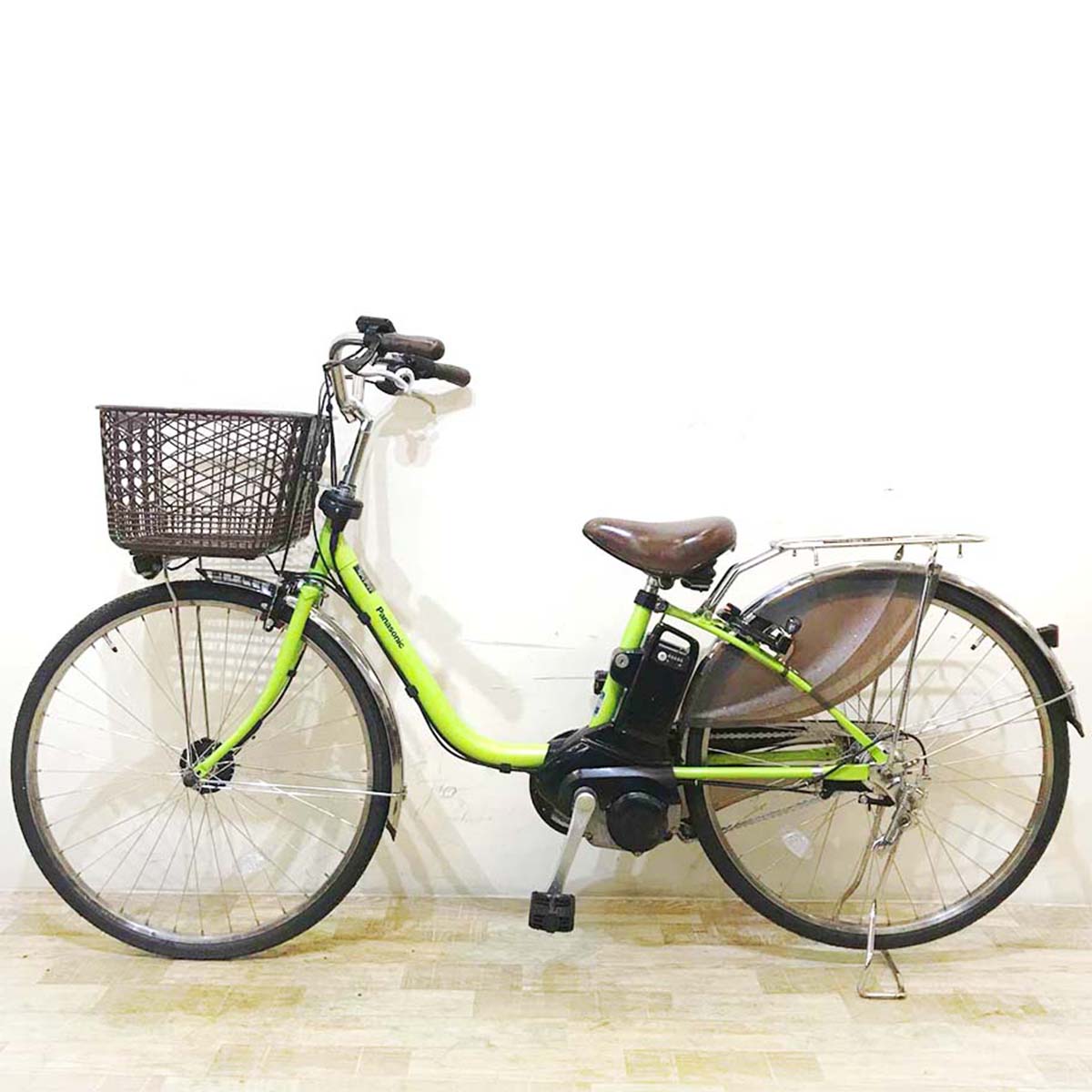中古電動自転車 パナソニック ビビ DX グリーン 26インチ KD014 