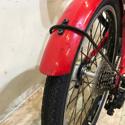 折りたたみ パナソニック オフタイム レッド × イエロー 前18×後20インチ KT127 【中古車】