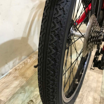 折りたたみ パナソニック オフタイム レッド × イエロー 前18×後20インチ KT127 【中古車】