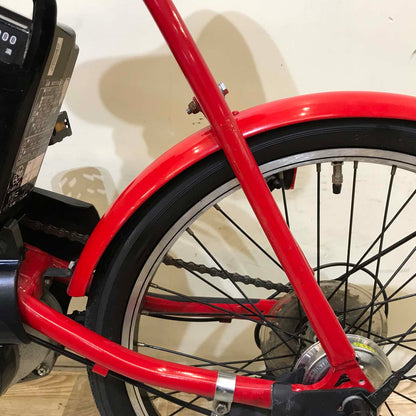 折りたたみ パナソニック オフタイム レッド × イエロー 前18×後20インチ KT127 【中古車】