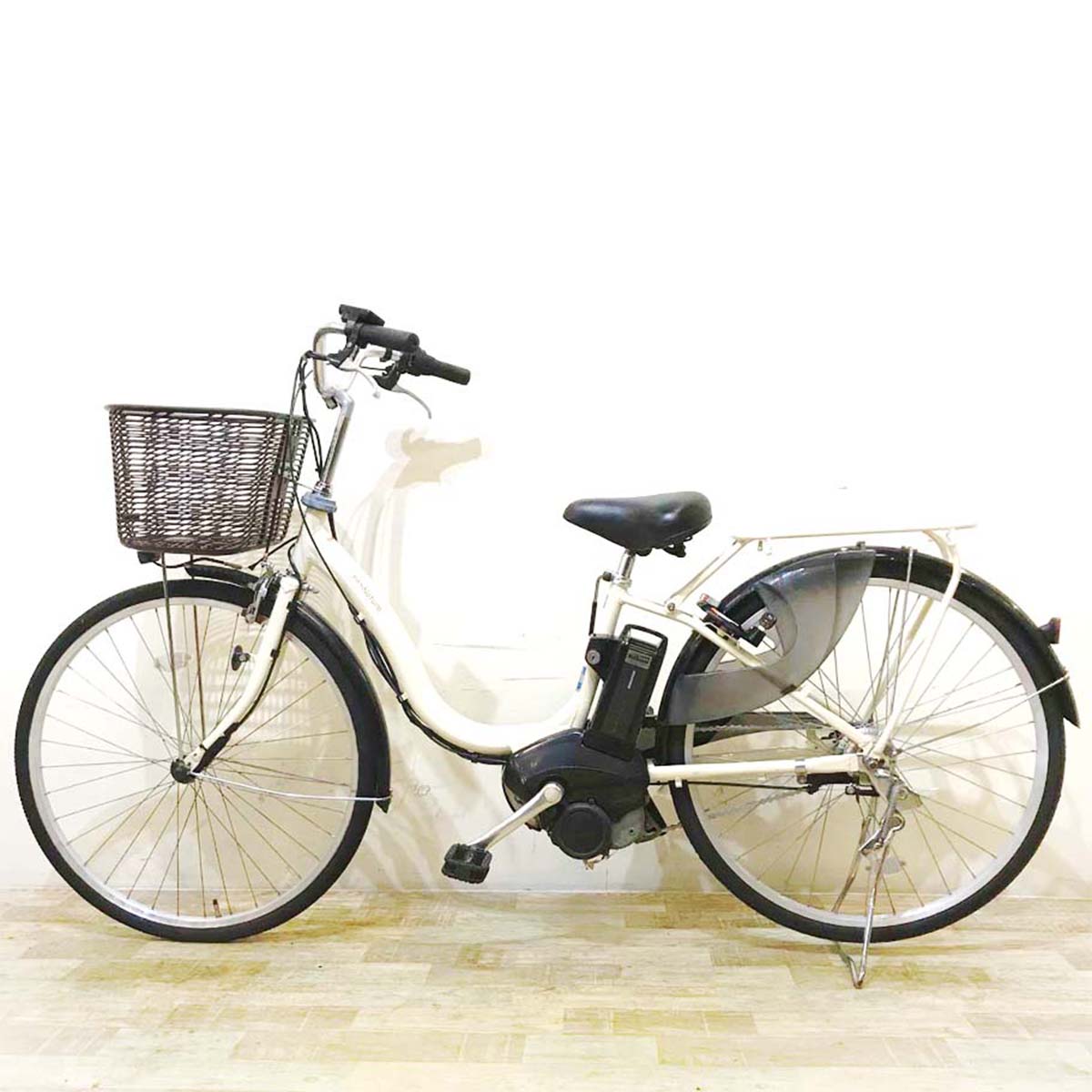 中古電動自転車 ヤマハ PAS ナチュラ M アイボリー ホワイト 26インチ KD020