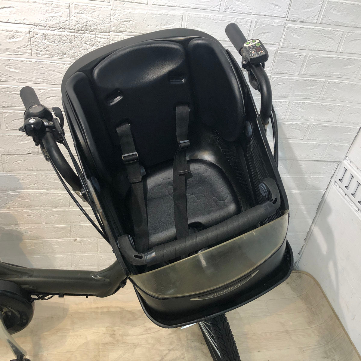 中古電動自転車  新品バッテリー ブリヂストン アンジェリーノ プティット e カーキ 20インチ YE059