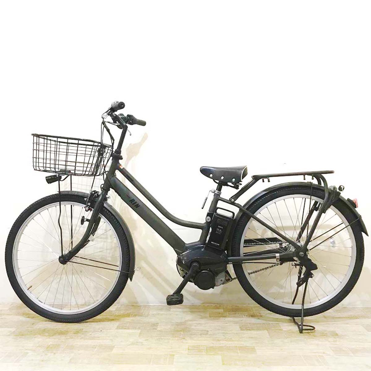 中古電動自転車 ヤマハ  PAS RIN パス リン カーキ 26インチ KD024