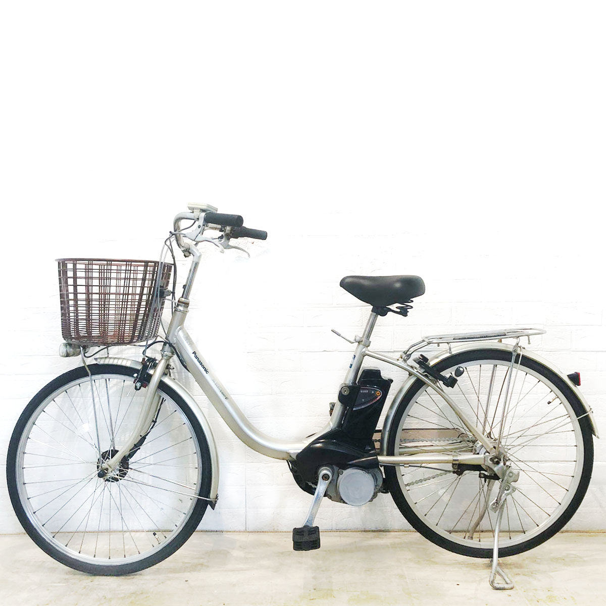 中古電動自転車 パナソニック ビビ ライト U ウォームシルバー 24インチ YE062