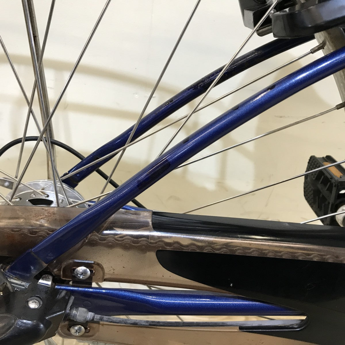中古電動自転車 パナソニック ビビDX ネイビー 26インチ KH114