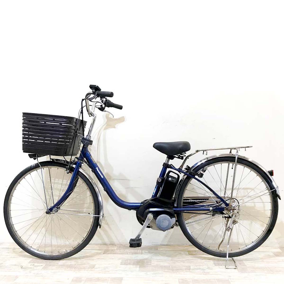 中古電動自転車 パナソニック ビビDX ネイビー 26インチ KH114