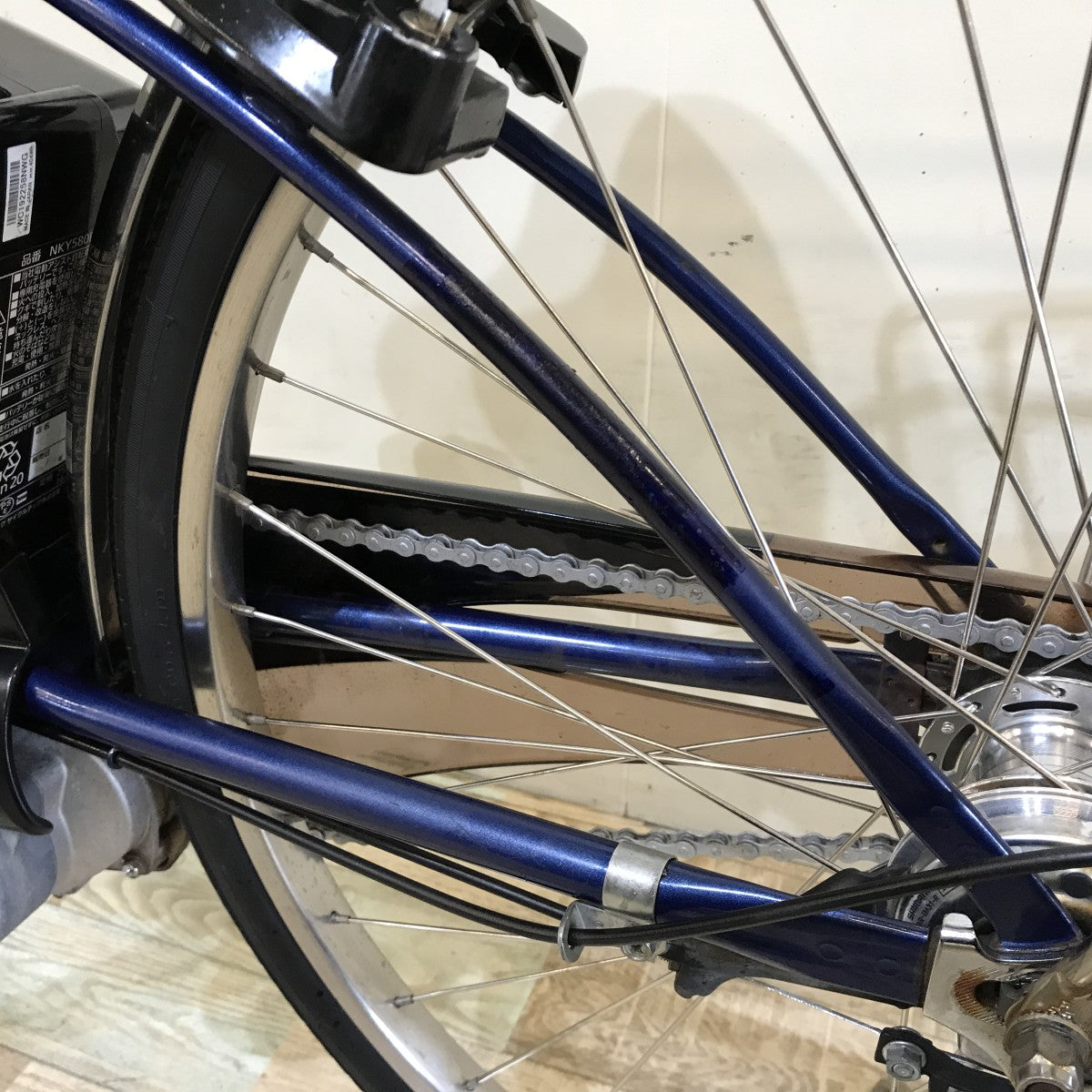 中古電動自転車 パナソニック ビビDX ネイビー 26インチ KH114