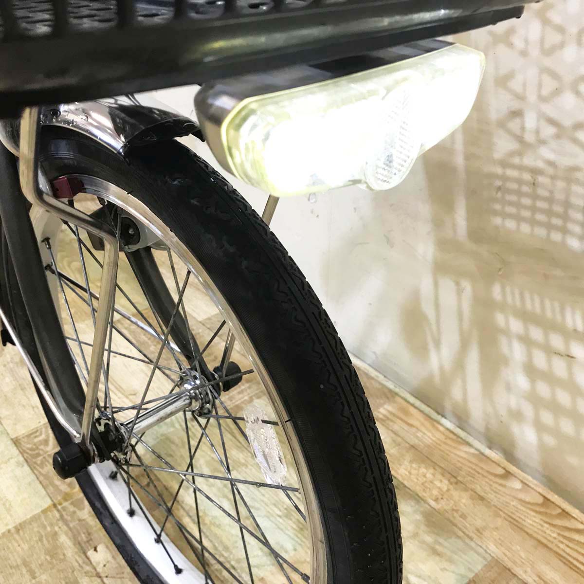 中古電動自転車 パナソニック ビビ ライフ グレー 前18×後16インチ KD026
