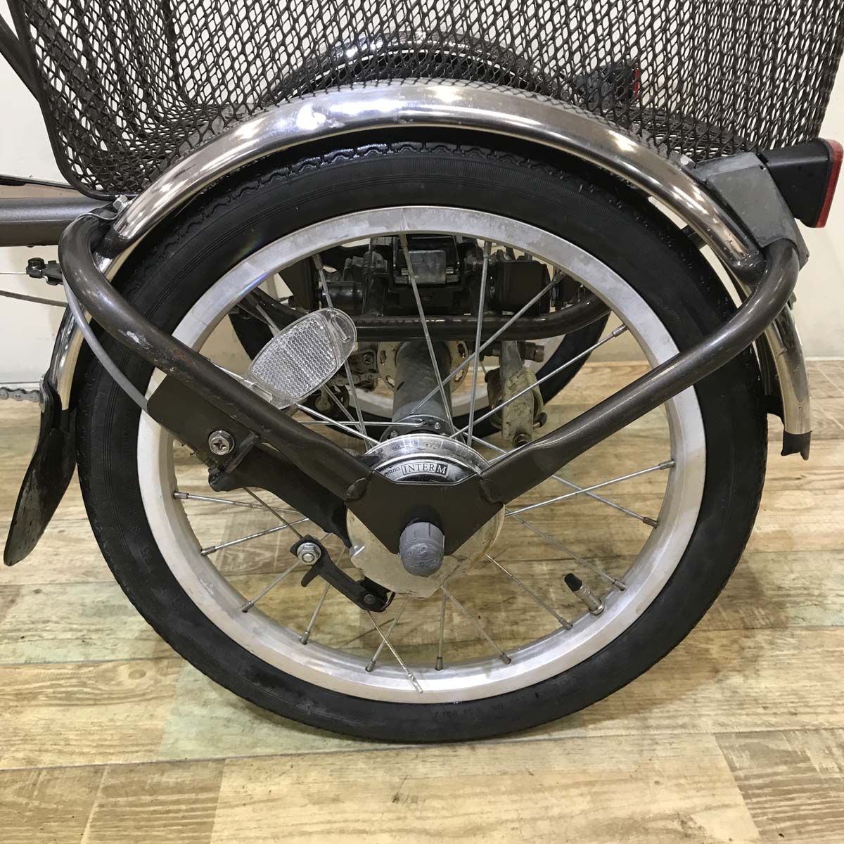 中古電動自転車 パナソニック ビビ ライフ グレー 前18×後16インチ KD026