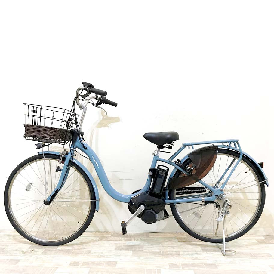中古電動自転車 ヤマハ PAS ウィズ ブルー 26インチ KH115 – e-CHARIty