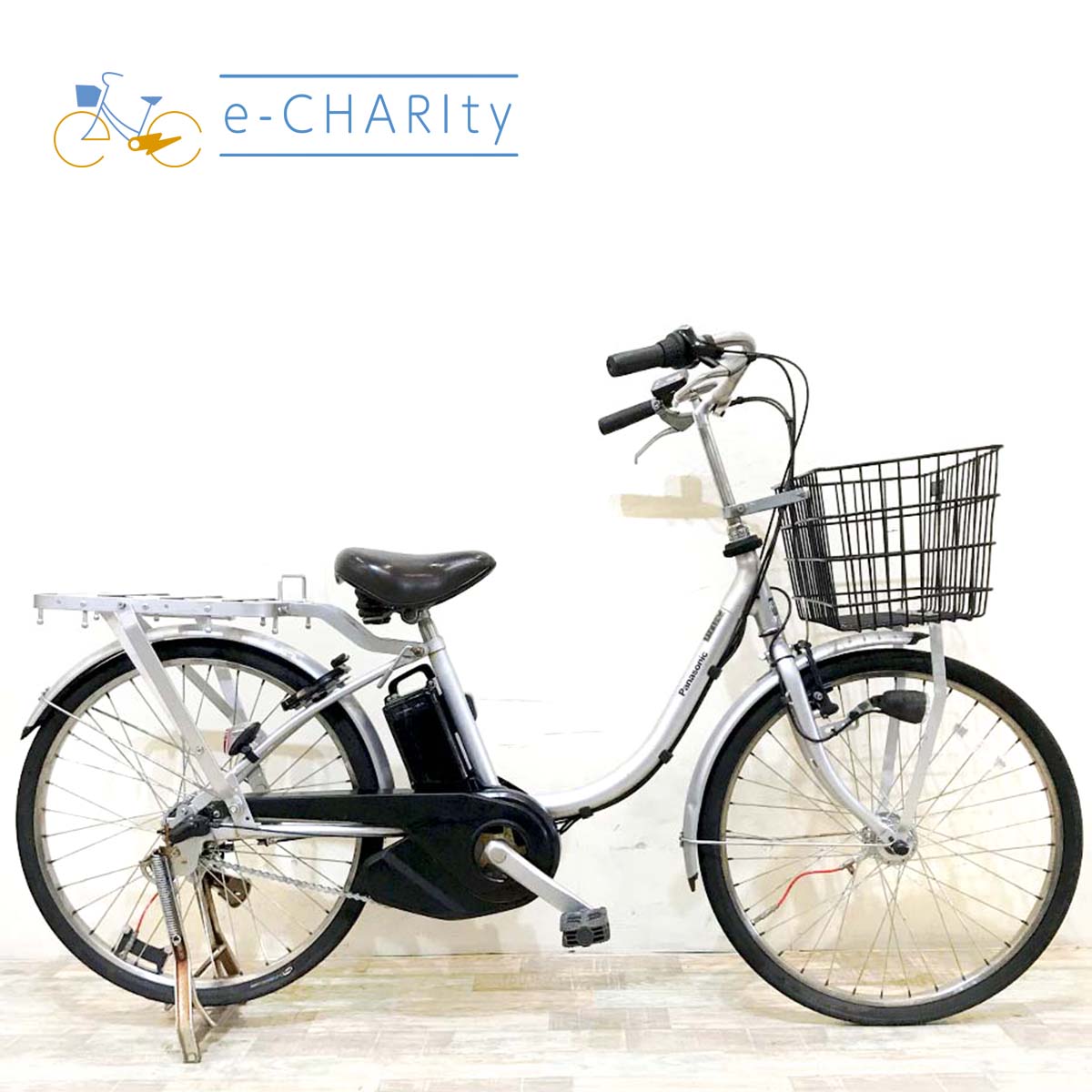 中古電動自転車 パナソニック パートナーU シルバー 24インチ KH116