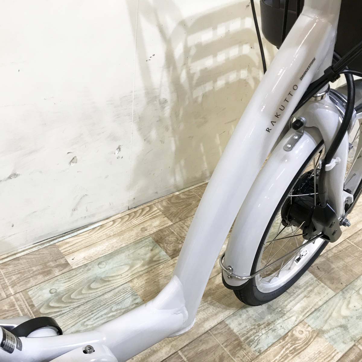 中古電動自転車 ブリヂストン ラクットワゴン グレー 20×16インチ KH117