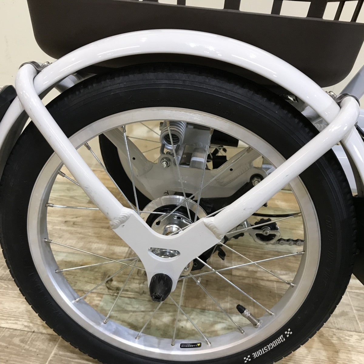 中古電動自転車 ブリヂストン ラクットワゴン グレー 20×16インチ KH117