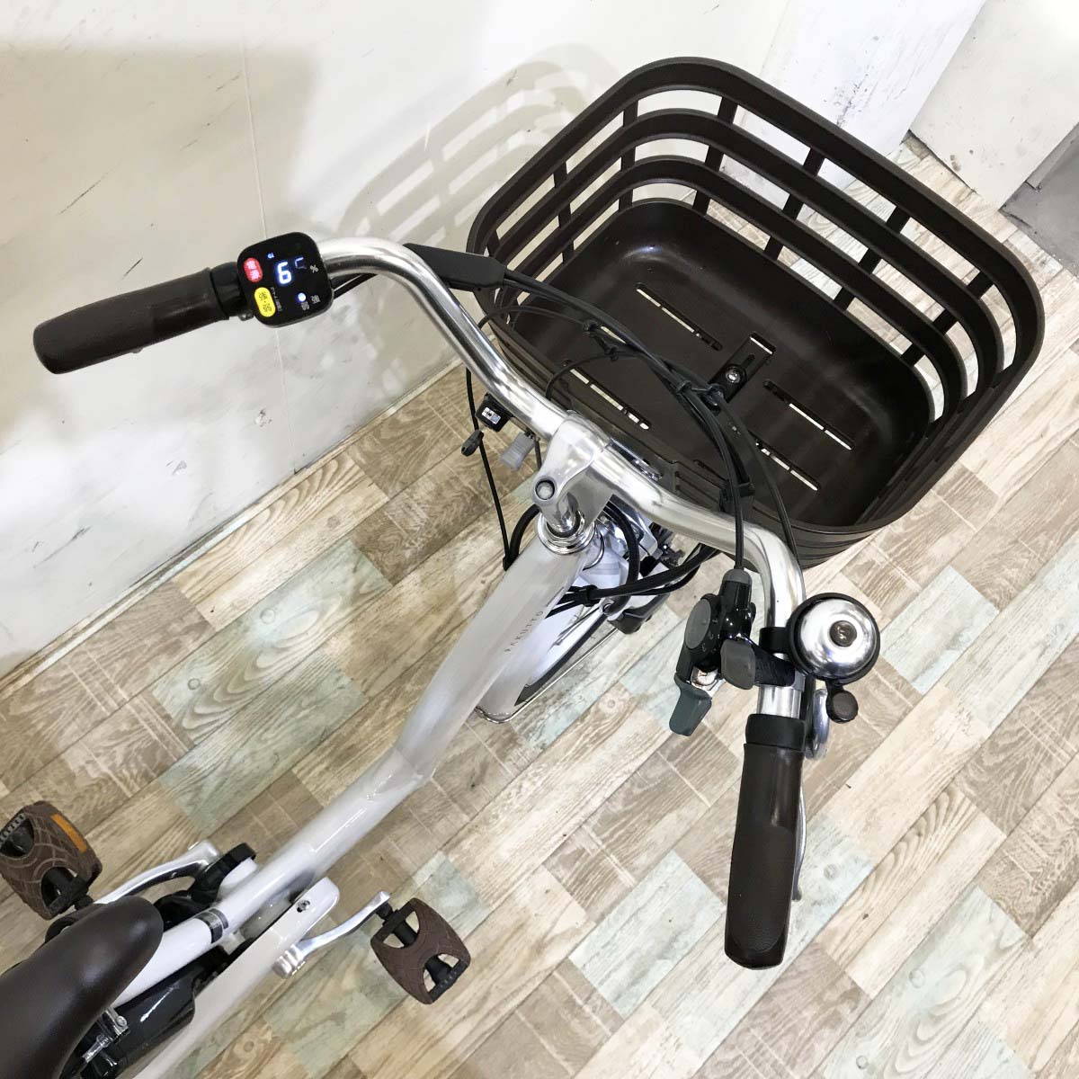 中古電動自転車 ブリヂストン ラクットワゴン グレー 20×16インチ KH117