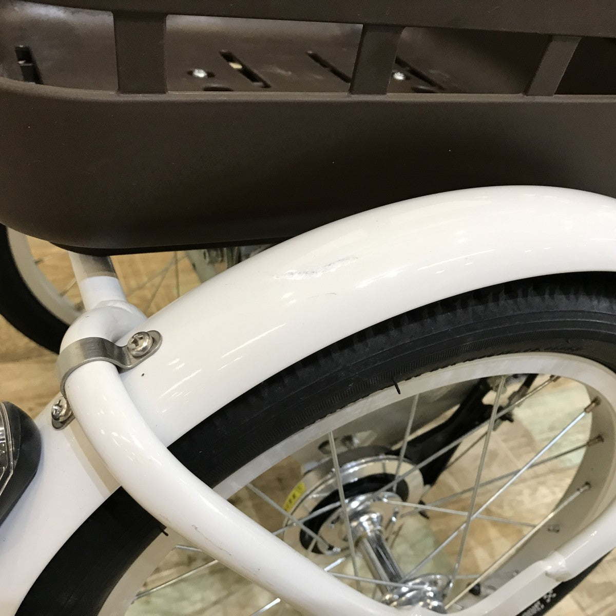 中古電動自転車 ブリヂストン ラクットワゴン グレー 20×16インチ KH117