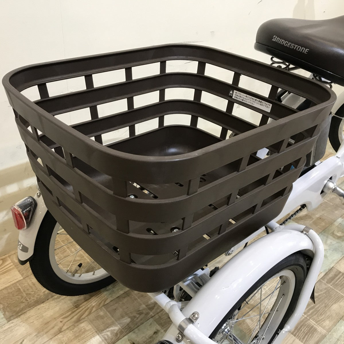 中古電動自転車 ブリヂストン ラクットワゴン グレー 20×16インチ KH117