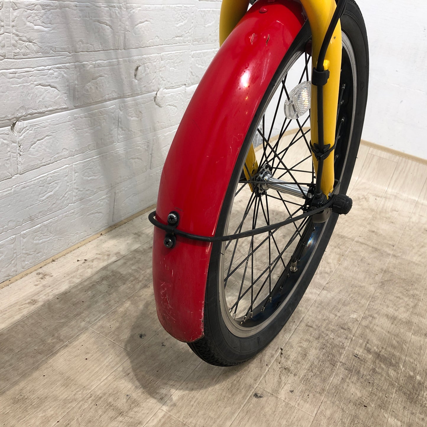 折りたたみ パナソニック オフタイム レッド × イエロー 前18×後20インチ YN031 【中古車】