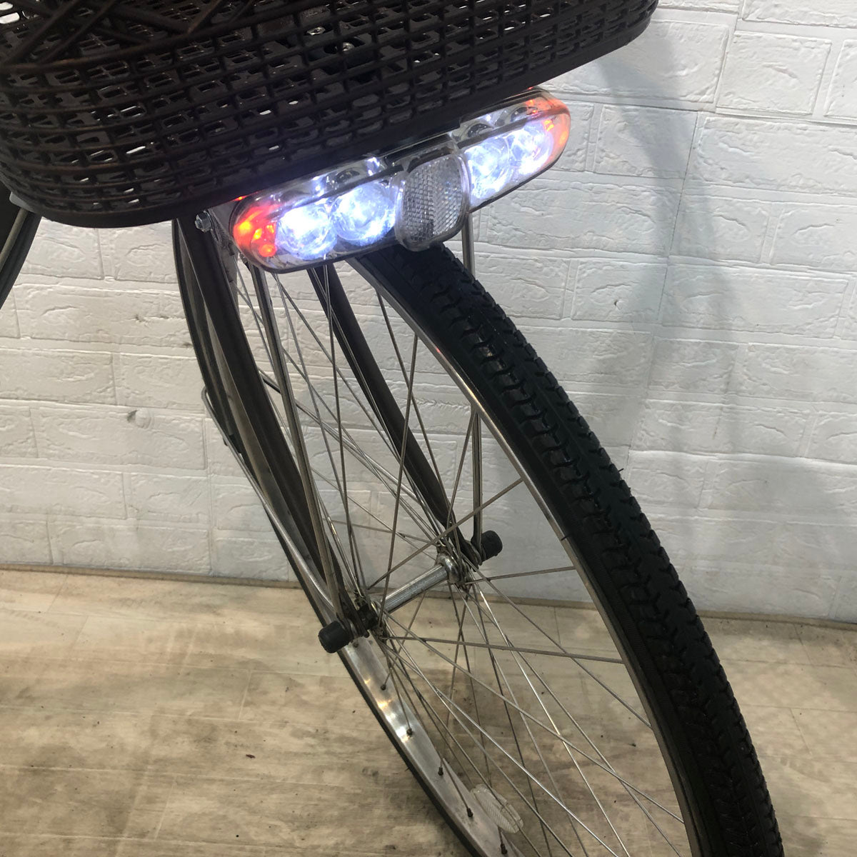 中古電動自転車 パナソニック ビビ DX ブラウン 26インチ YE073 