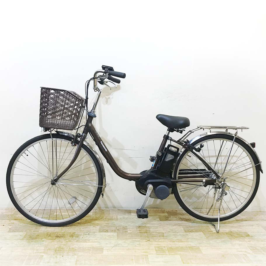 中古電動自転車 パナソニック ビビ TX ブラウン 26インチ KD037 