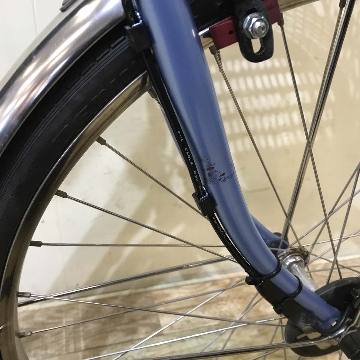 中古電動自転車 パナソニック ビビ DX ブルー 24インチ KD038