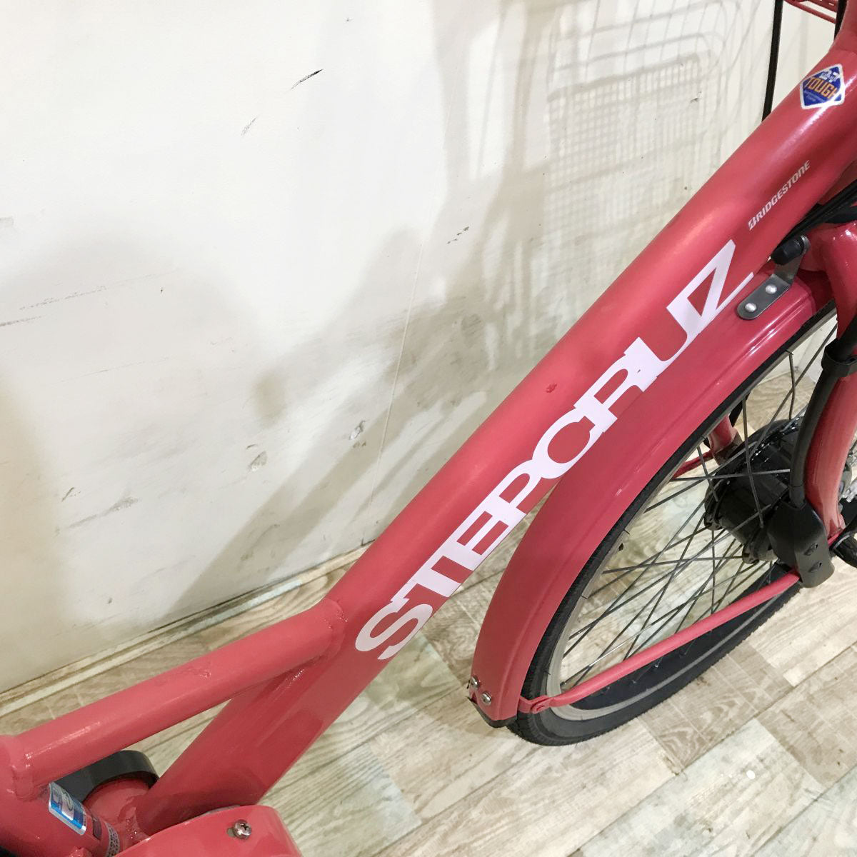 中古電動自転車 ブリヂストン ステップクルーズe ピンク 26インチ KH127