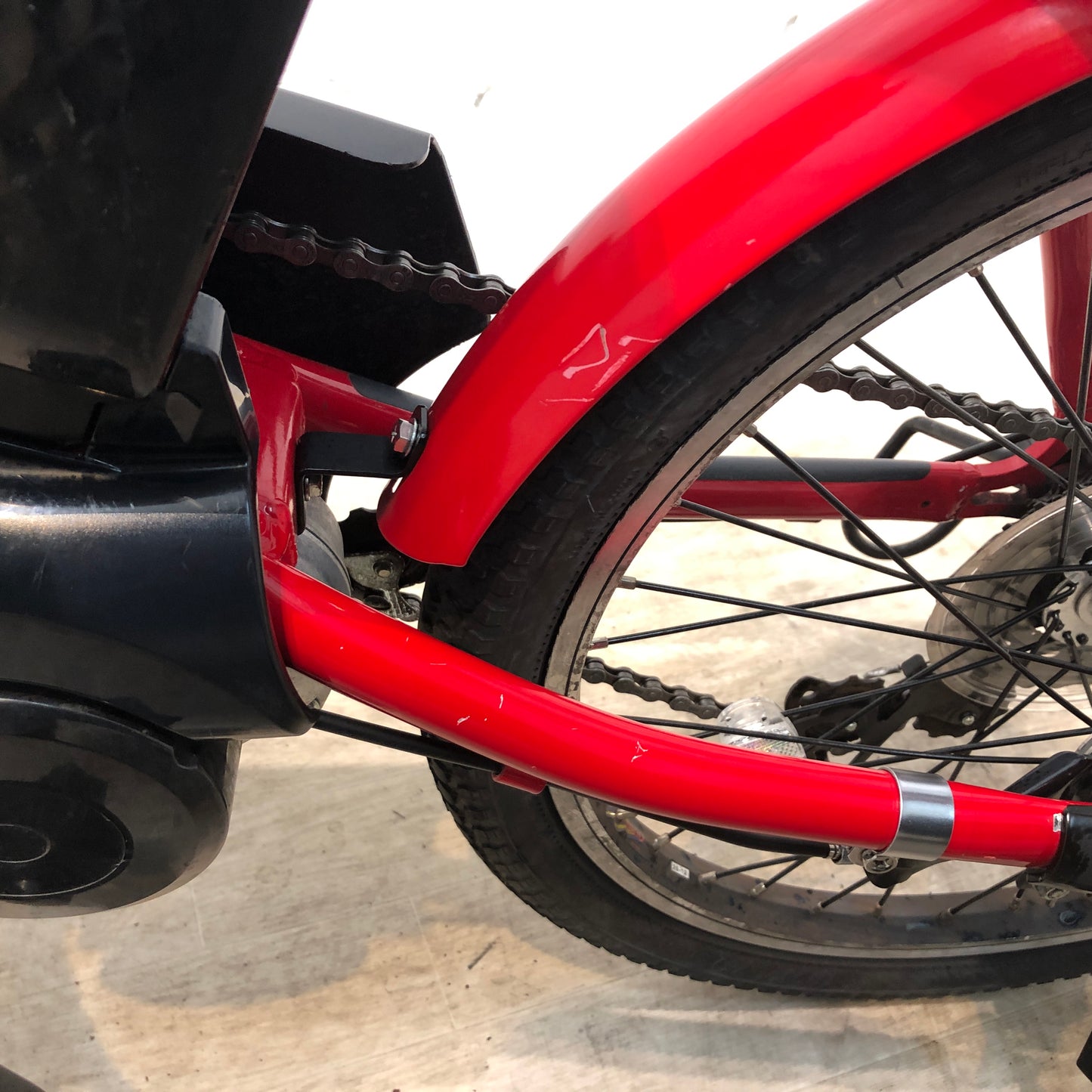 折りたたみ パナソニック オフタイム レッド × イエロー 前18×後20インチ YN038 【中古車】