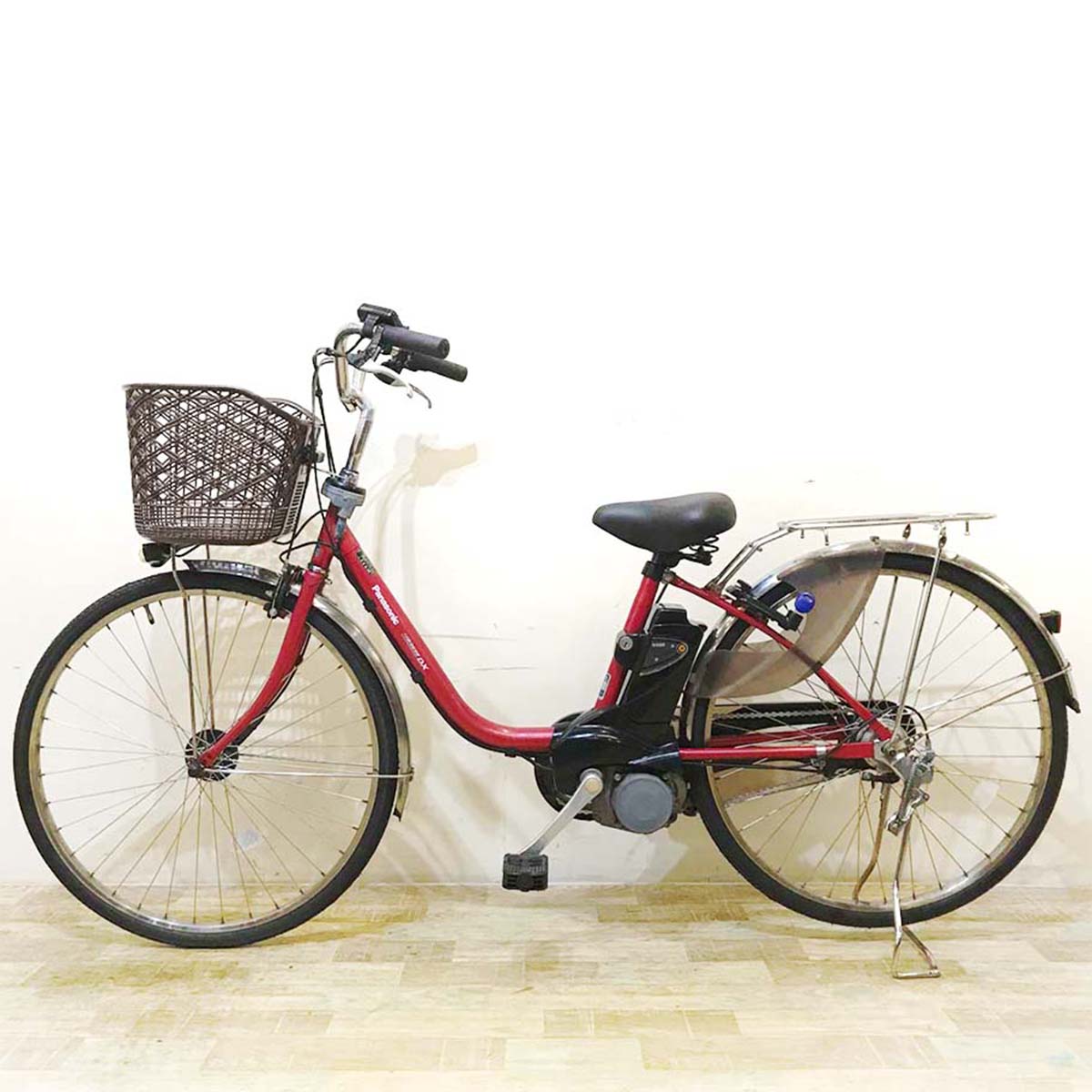 中古電動自転車 パナソニック ビビ DX レッド 26インチ KD044