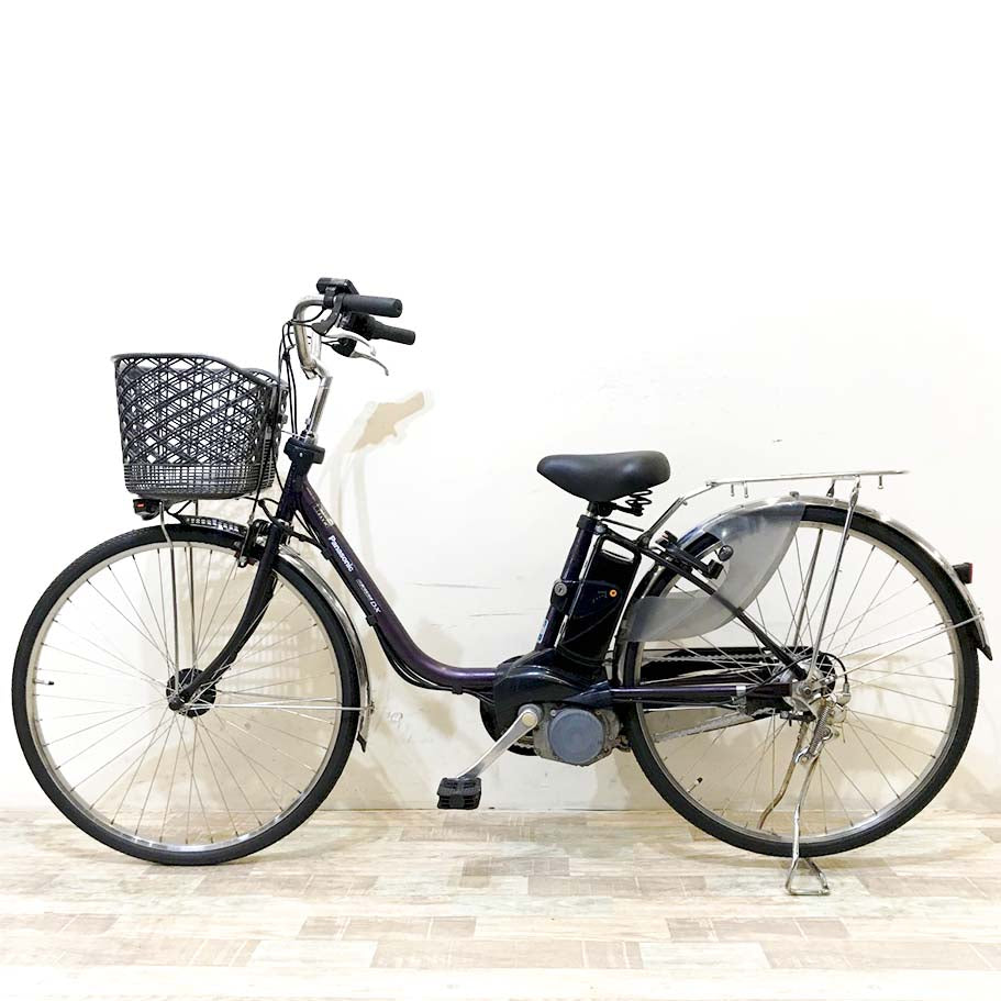中古電動自転車 パナソニック ビビDX パープル 26インチ KH130