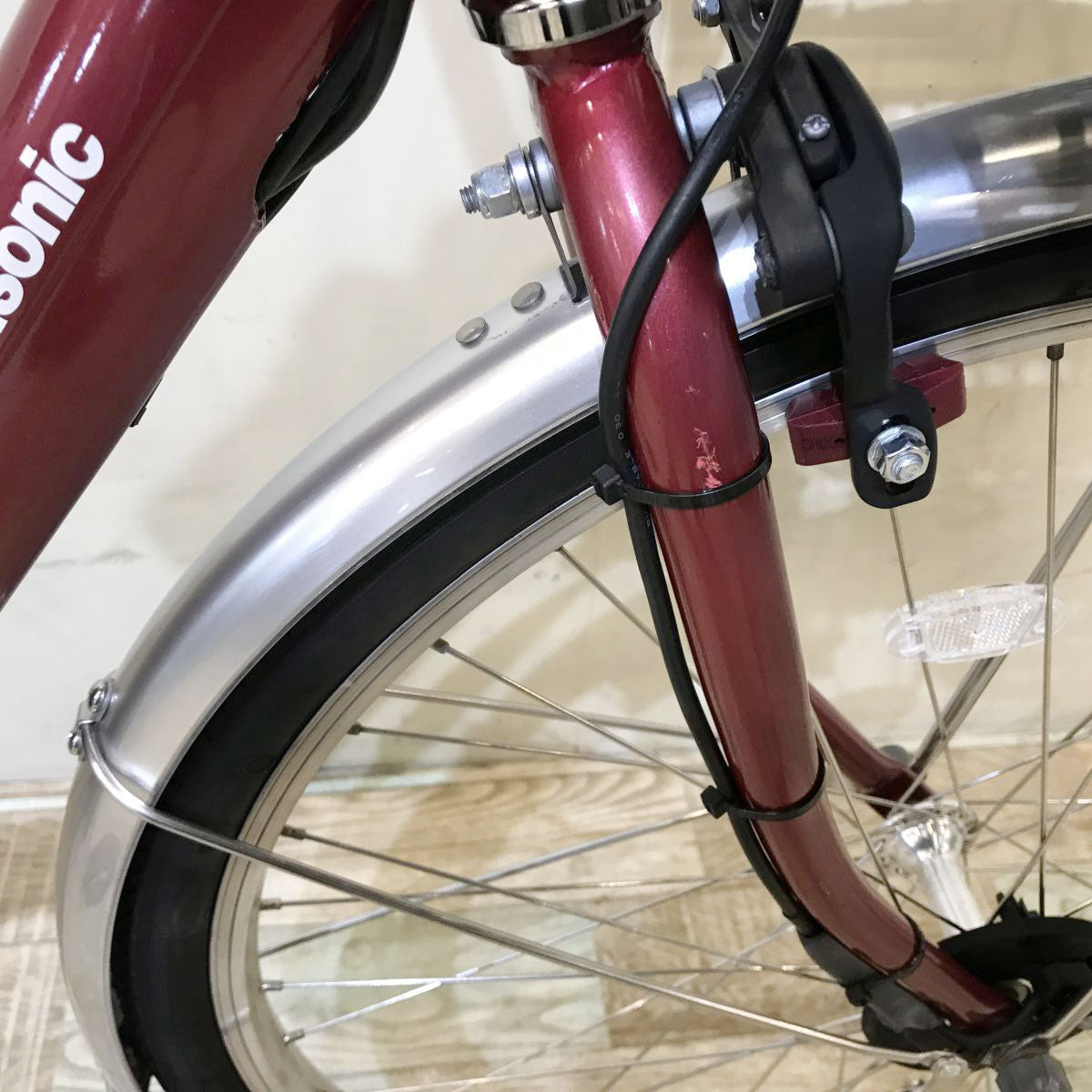 中古電動自転車 パナソニック ビビL レッド 24インチ KH132