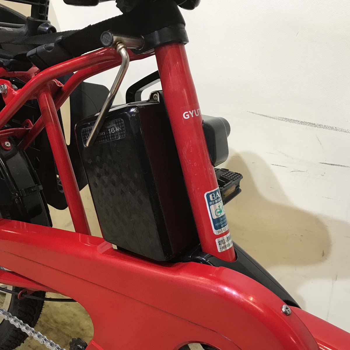 中古電動自転車 パナソニック ギュット ミニ DX レッド 20インチ KD046