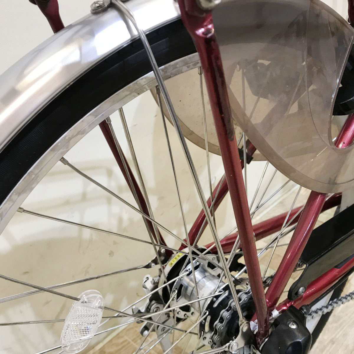 中古電動自転車 パナソニック ビビL レッド 24インチ KH132