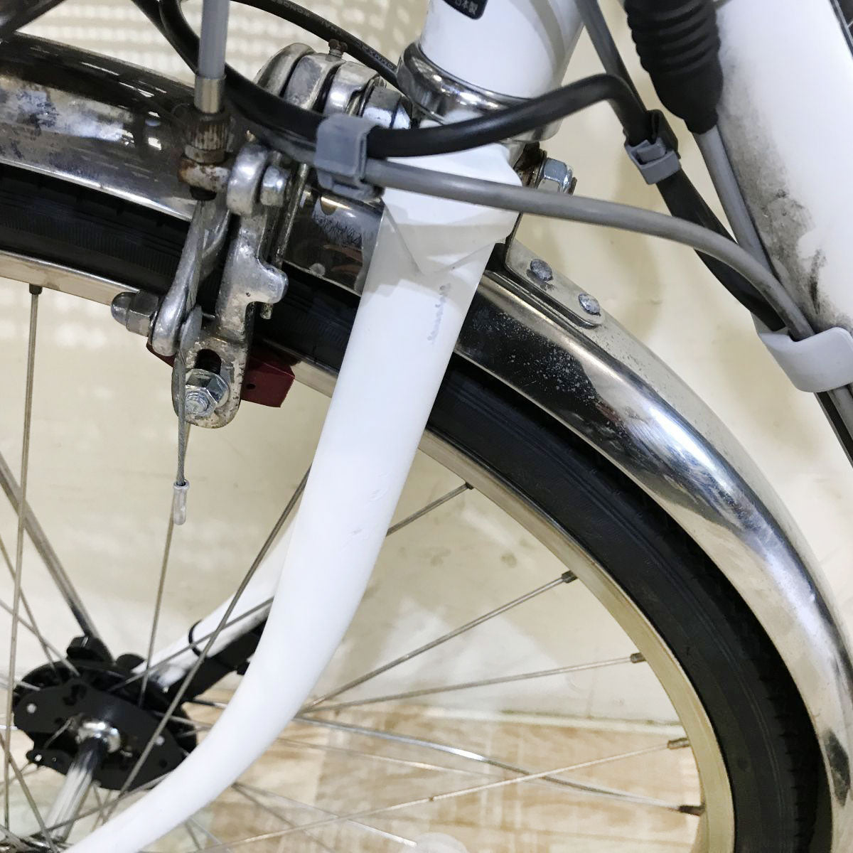 中古電動自転車 パナソニック ビビDX ホワイト 26インチ KH133