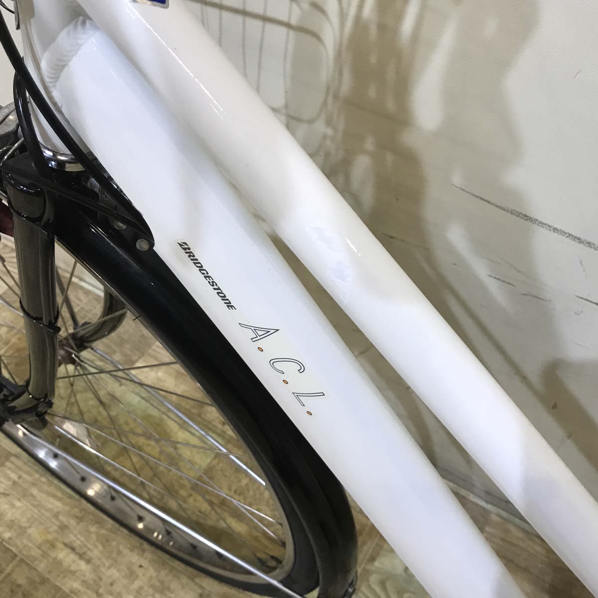 中古電動自転車 ブリヂストン ACL ホワイト 27インチ KD047