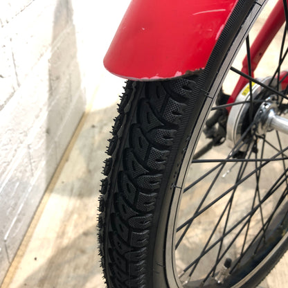 折りたたみ パナソニック オフタイム レッド × イエロー 前18×後20インチ YN042 【中古車】
