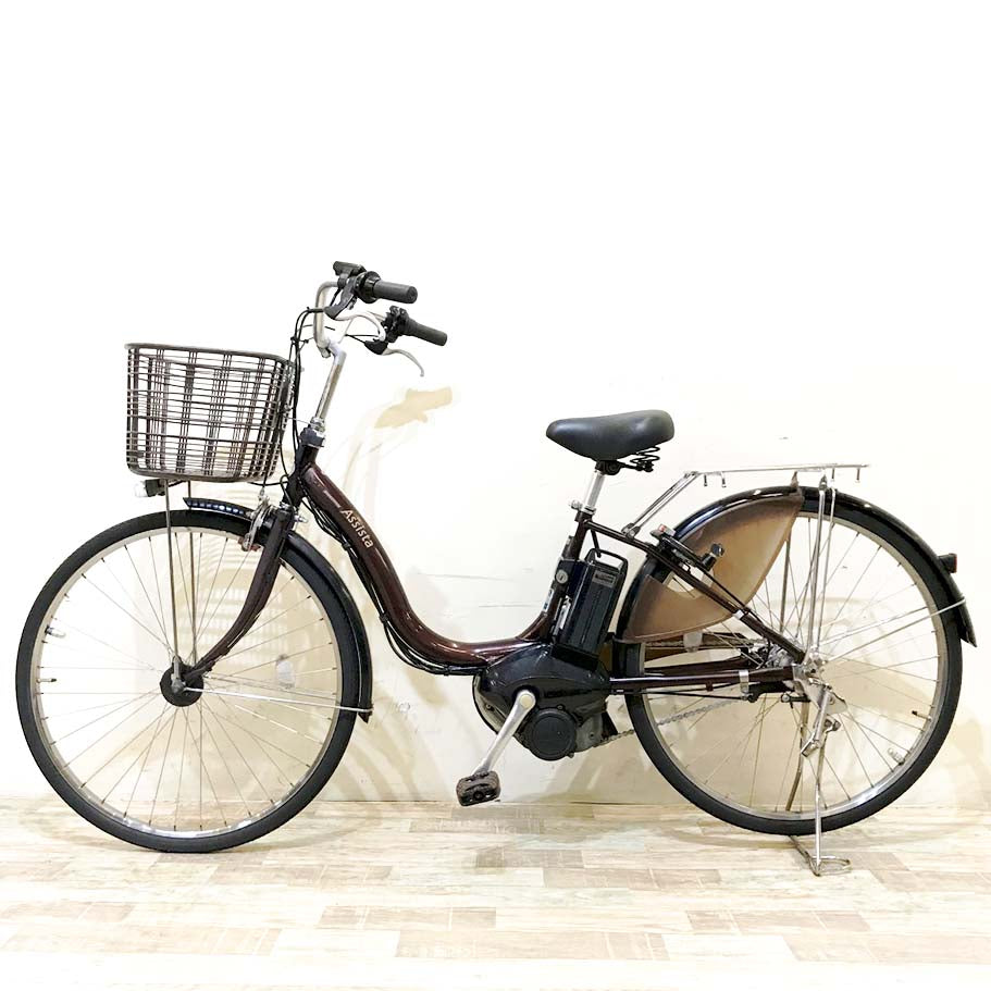 中古電動自転車 ブリヂストン アシスタ ブラウン 26インチ KI001