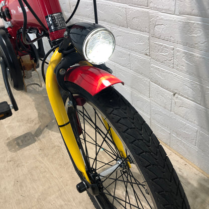 折りたたみ パナソニック オフタイム レッド × イエロー 前18×後20インチ YN045 【中古車】
