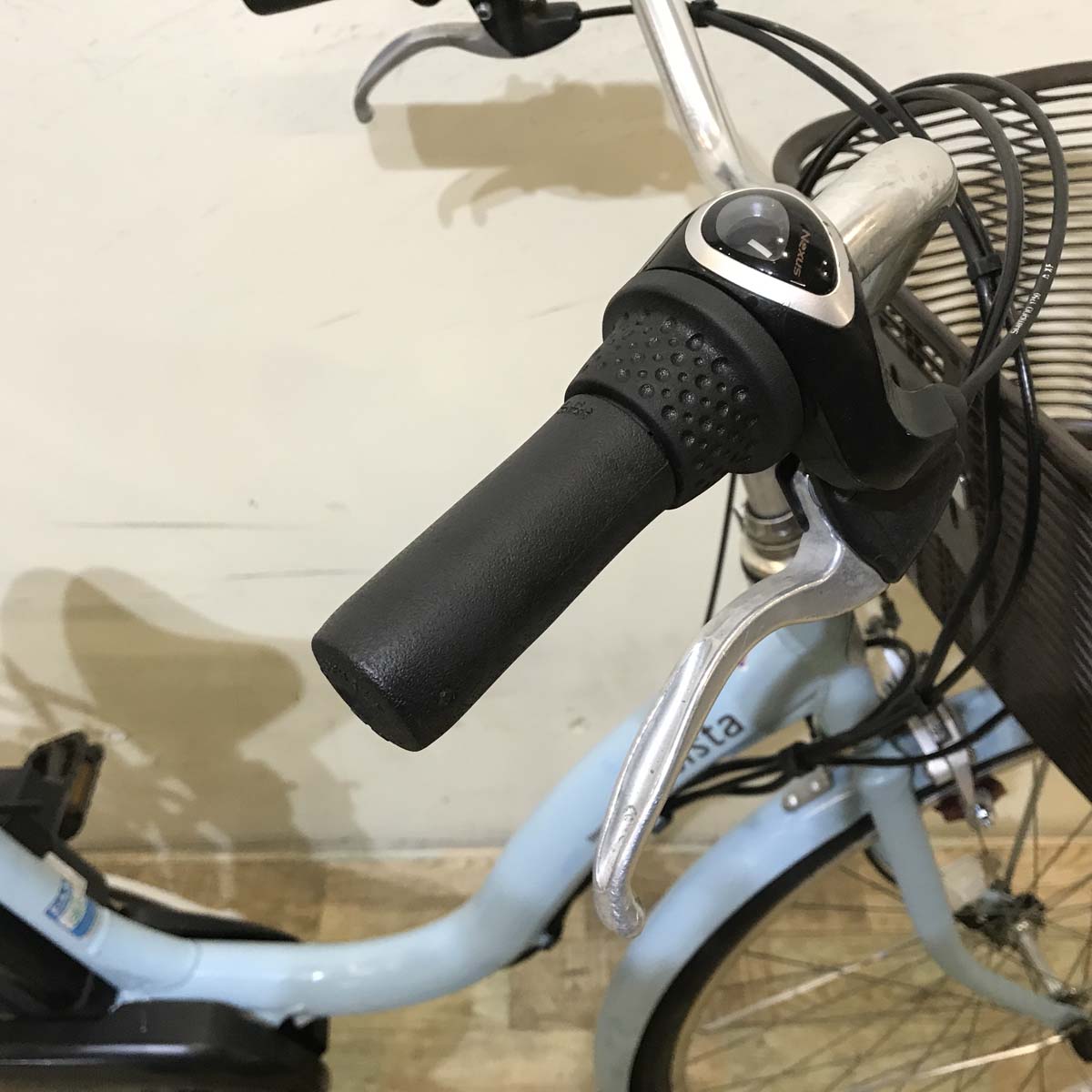 中古電動自転車 ブリヂストン アシスタ ファイン ブルー 26インチ KD055