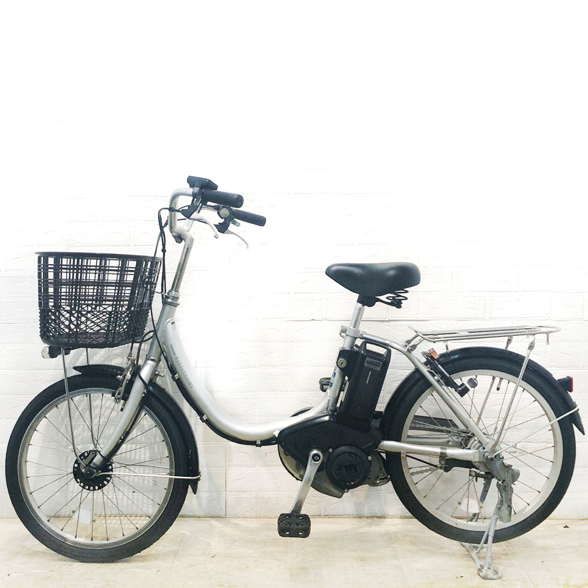 中古電動自転車 ブリヂストン アシスタ ユニ プレミア シルバー 20インチ YE092 