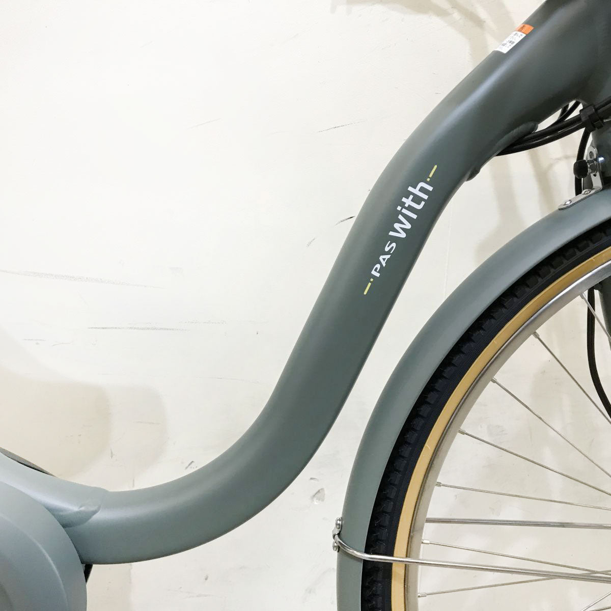 中古電動自転車 ヤマハ PAS ウィズ カーキ 26インチ KI008