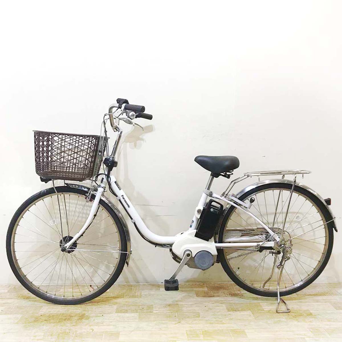 中古電動自転車 パナソニック ビビ DX ホワイト 26インチ KD058 
