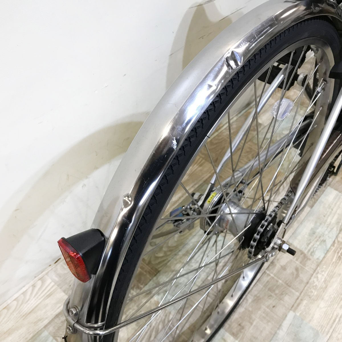 中古電動自転車 パナソニック ビビDX シティ シルバー 27インチ KI010