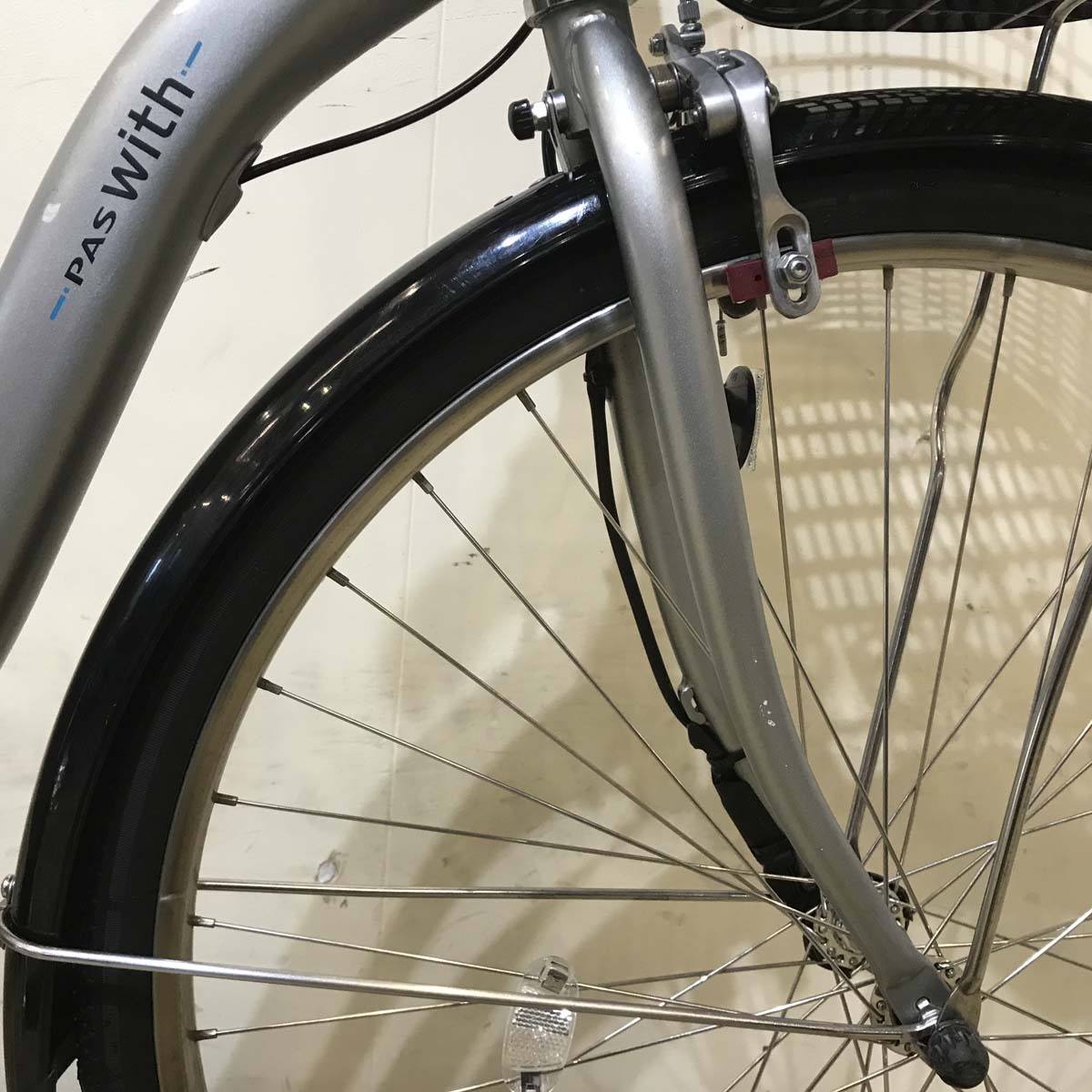 中古電動自転車 ヤマハ PAS With パス ウィズ シルバー 26インチ KD065