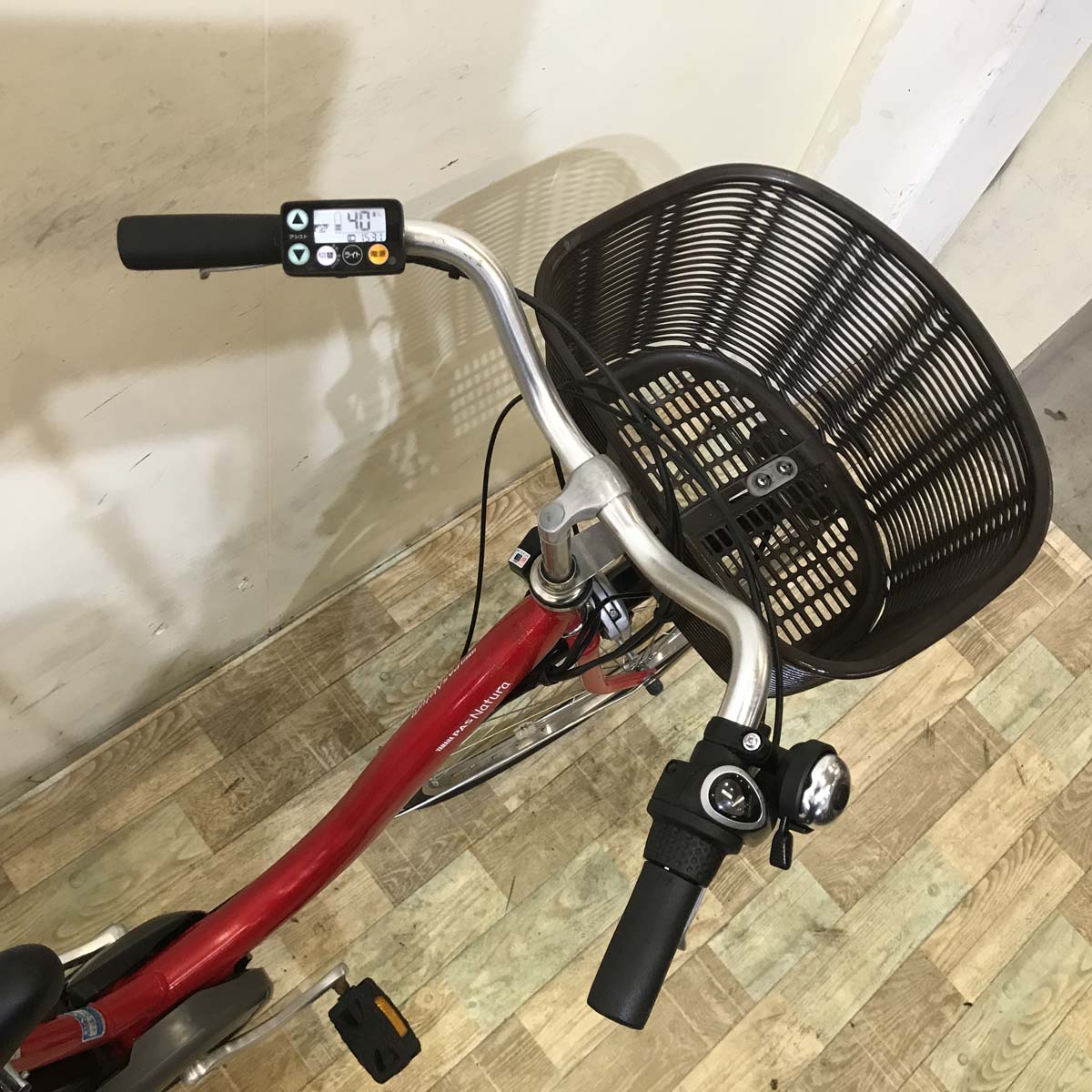 中古電動自転車 ヤマハ PAS ナチュラ XL レッド 26インチ KD066