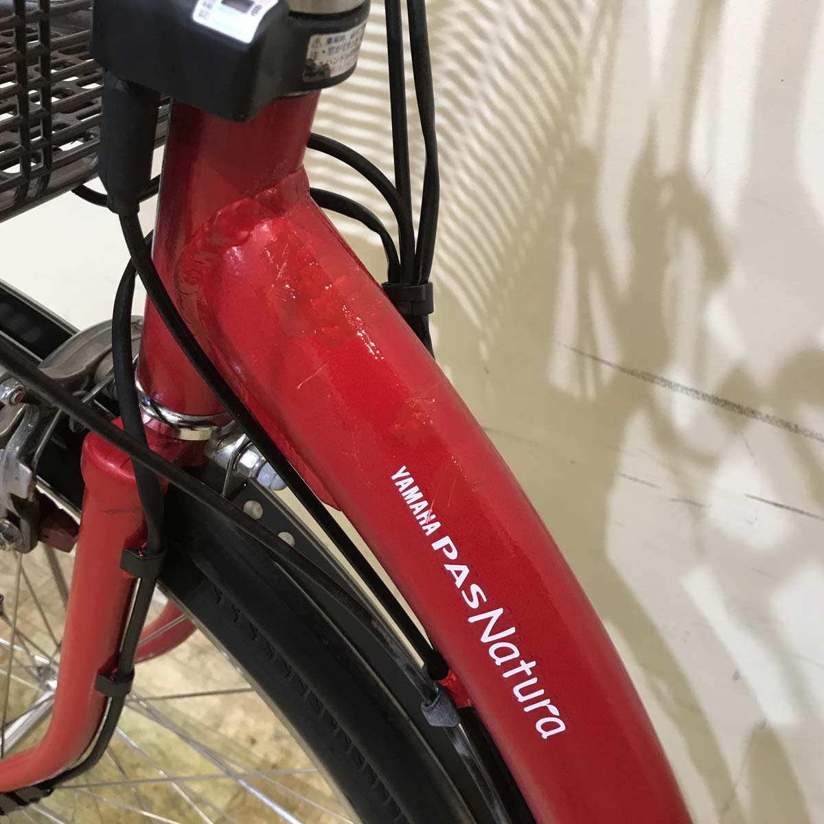 中古電動自転車 ヤマハ PAS ナチュラ XL レッド 26インチ KD066