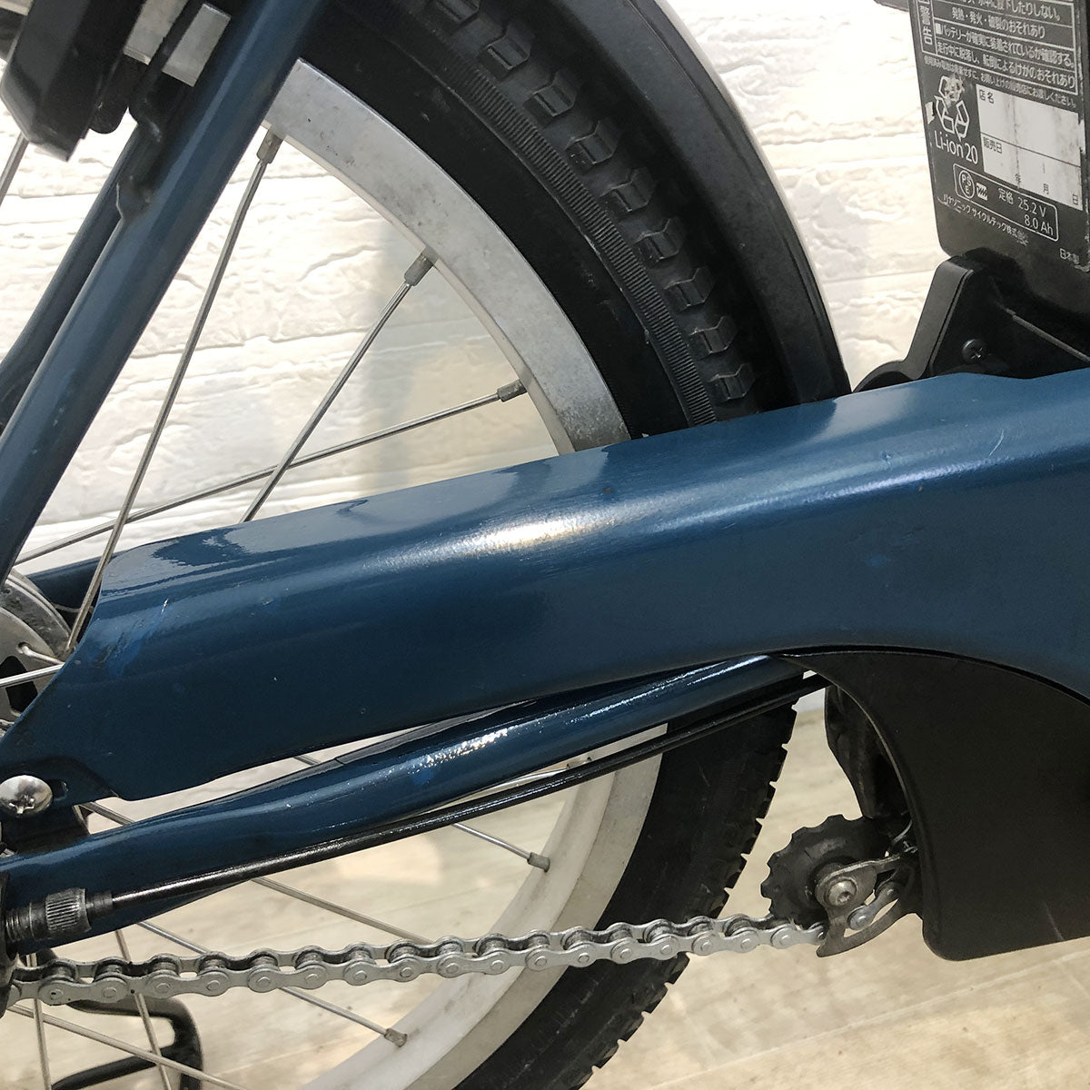 中古電動自転車 パナソニック グリッター ブルー 20インチ YE101
