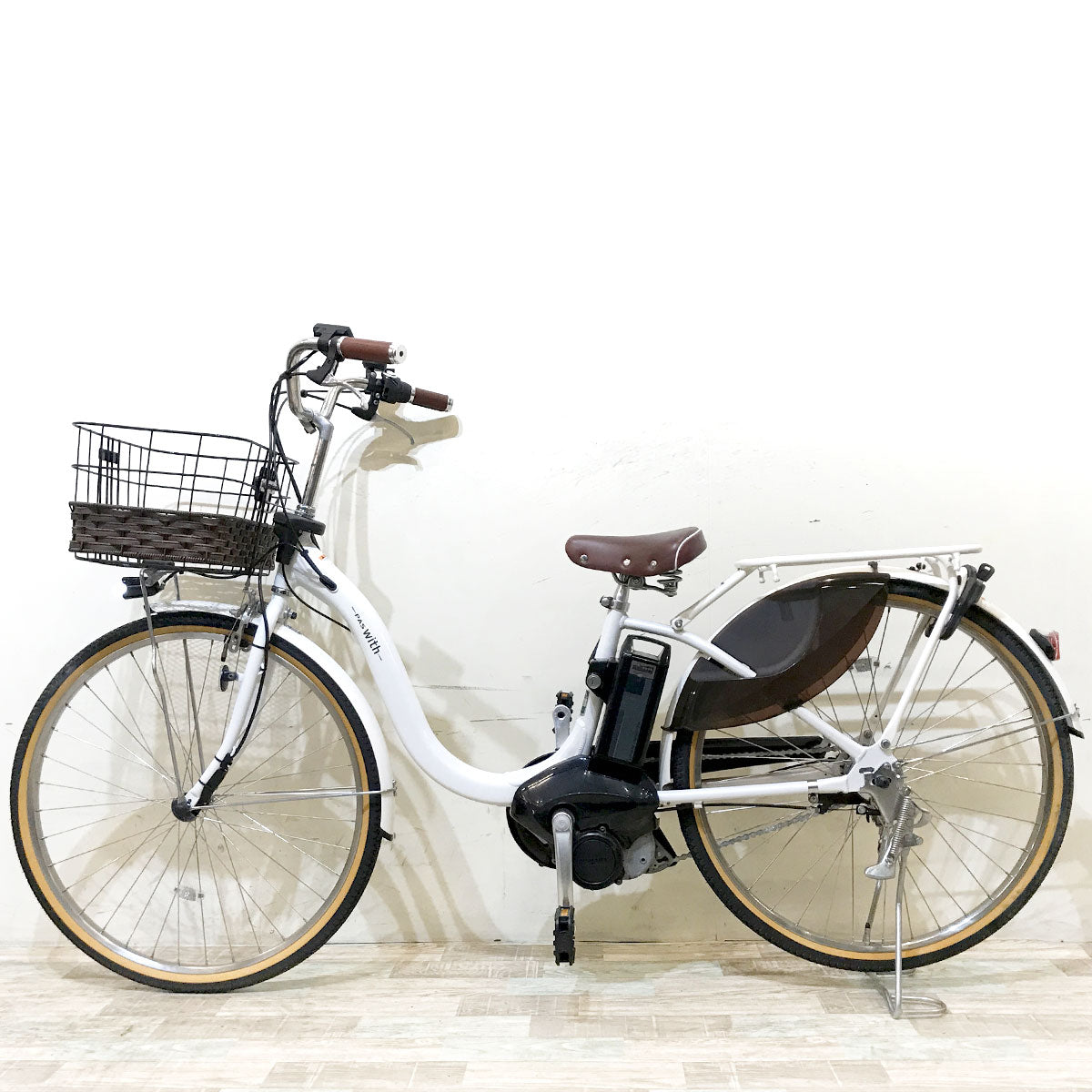 中古電動自転車 ヤマハ PAS ウィズDX ホワイト 26インチ KI015