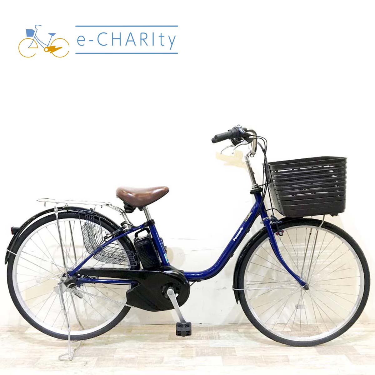 中古電動自転車 パナソニック ビビYX ネイビー 26インチ KI016