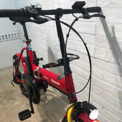 折りたたみ パナソニック オフタイム レッド × イエロー 前18×後20インチ YN058 【中古車】