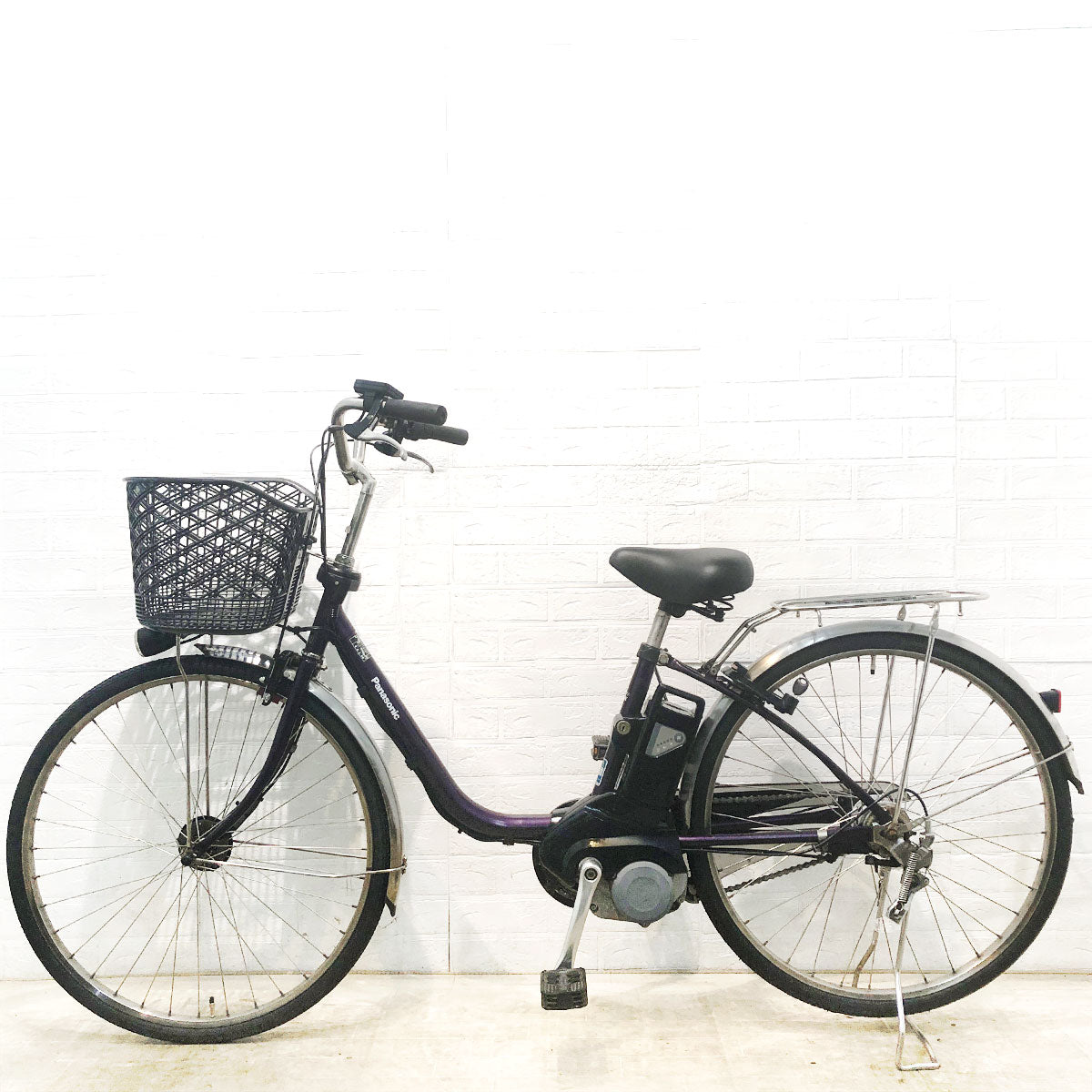 中古電動自転車 パナソニック ビビ DX パープル 26インチ YE103