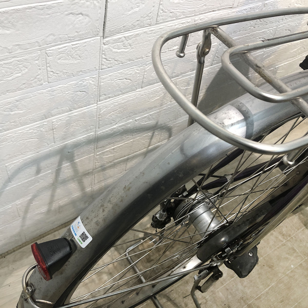 中古電動自転車 パナソニック ビビ DX パープル 26インチ YE103